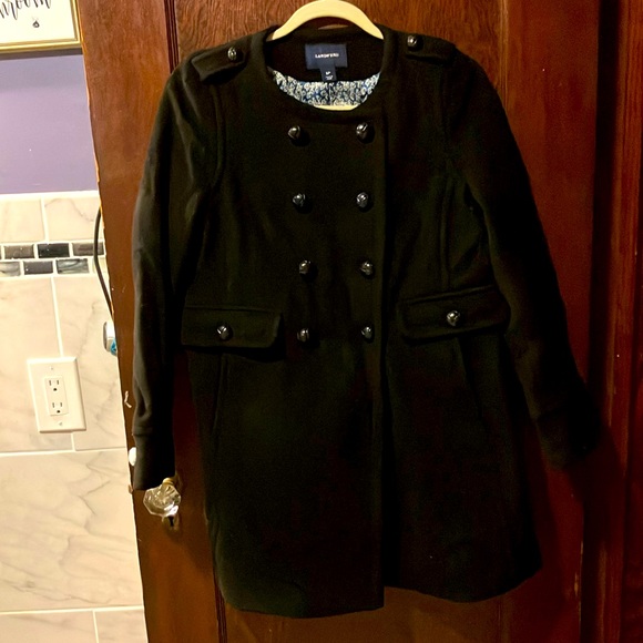 Lands' End Jackets & Blazers - LANDS END WOMENS WOOL& CASHMERE BLACK PEA COAT  Size 6 NWT